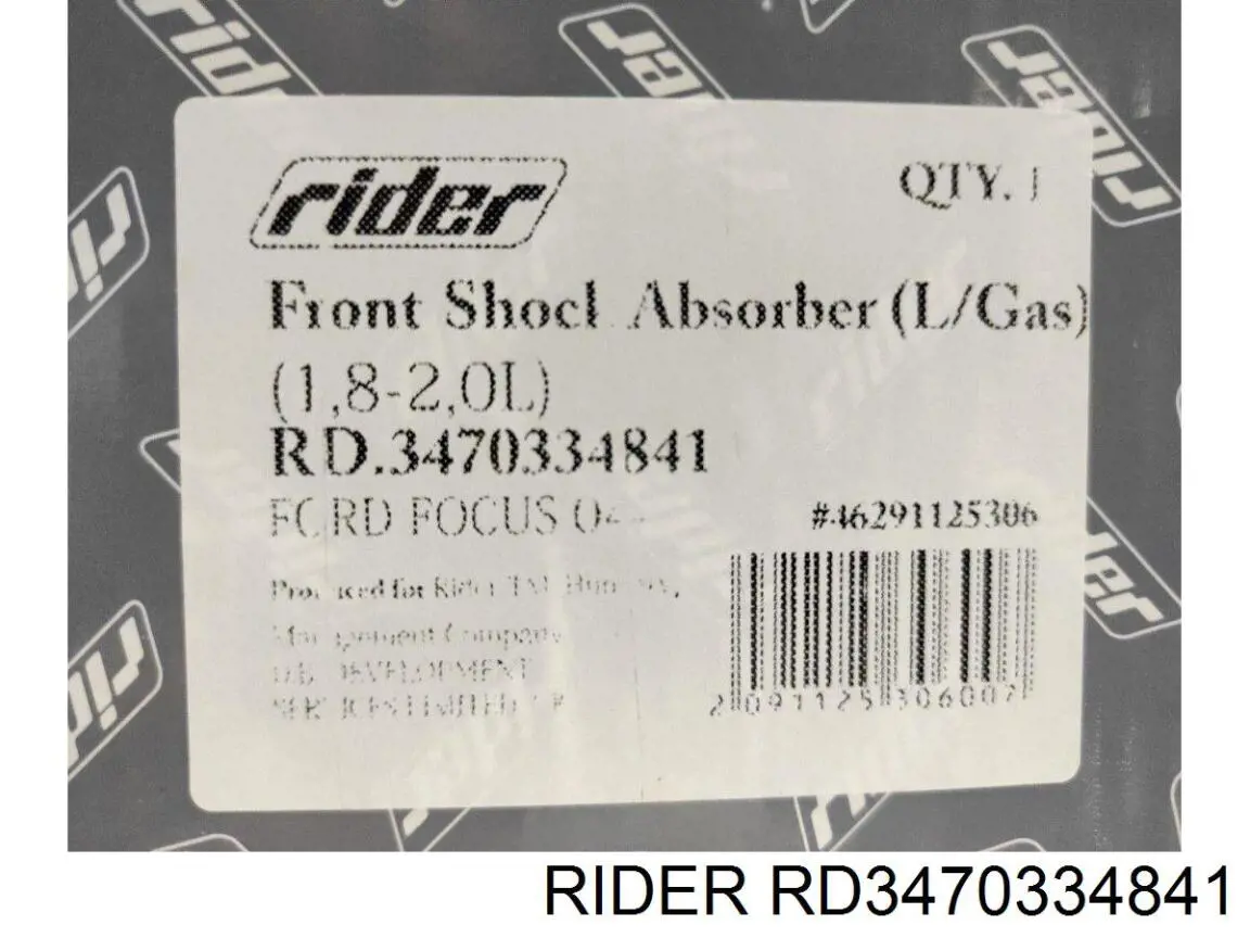 Амортизатор передней подвески левой Rider RD3470334841 цена, от 35.70 USD