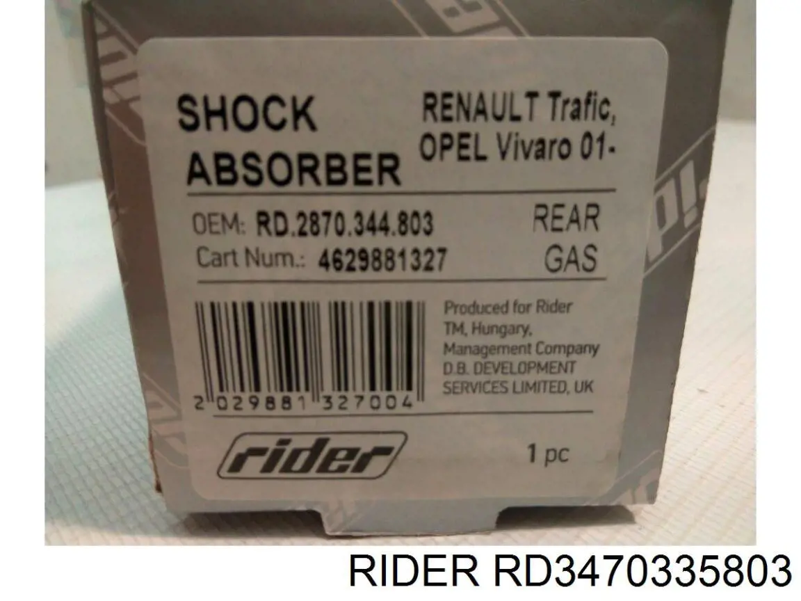 Amortiguador delantero RD3470335803 Rider