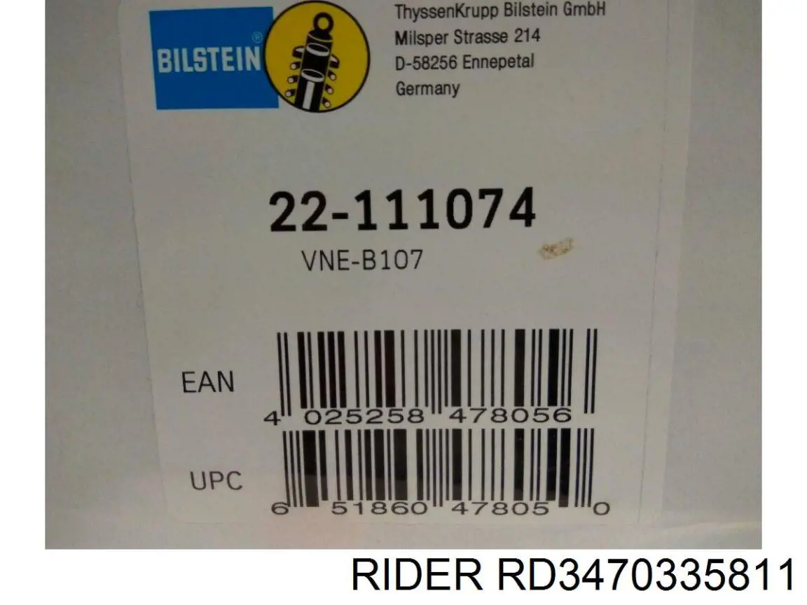 Купить RD3470335811 Rider Амортизатор подвески передний правый