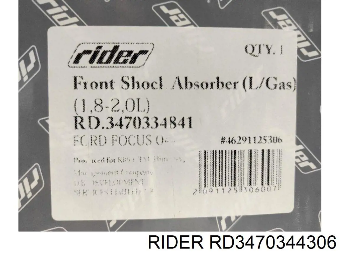 Стойка амортизатора передняя Rider RD3470344306 цена, от 19.45 USD
