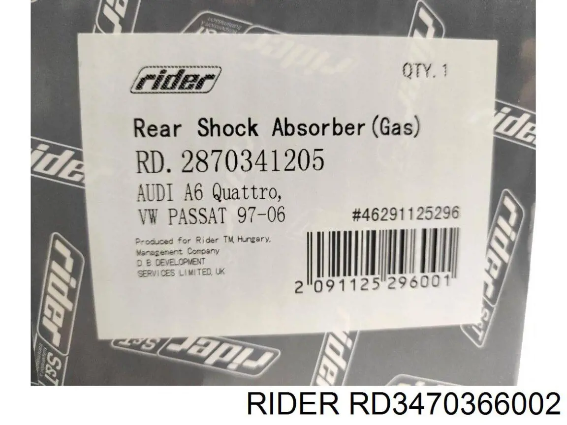 Amortiguador delantero RD3470366002 Rider