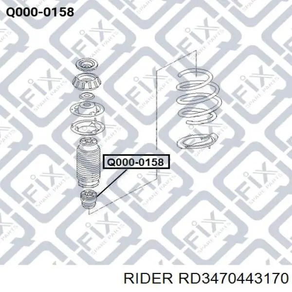 Amortecedor dianteiro Rider RD3470443170