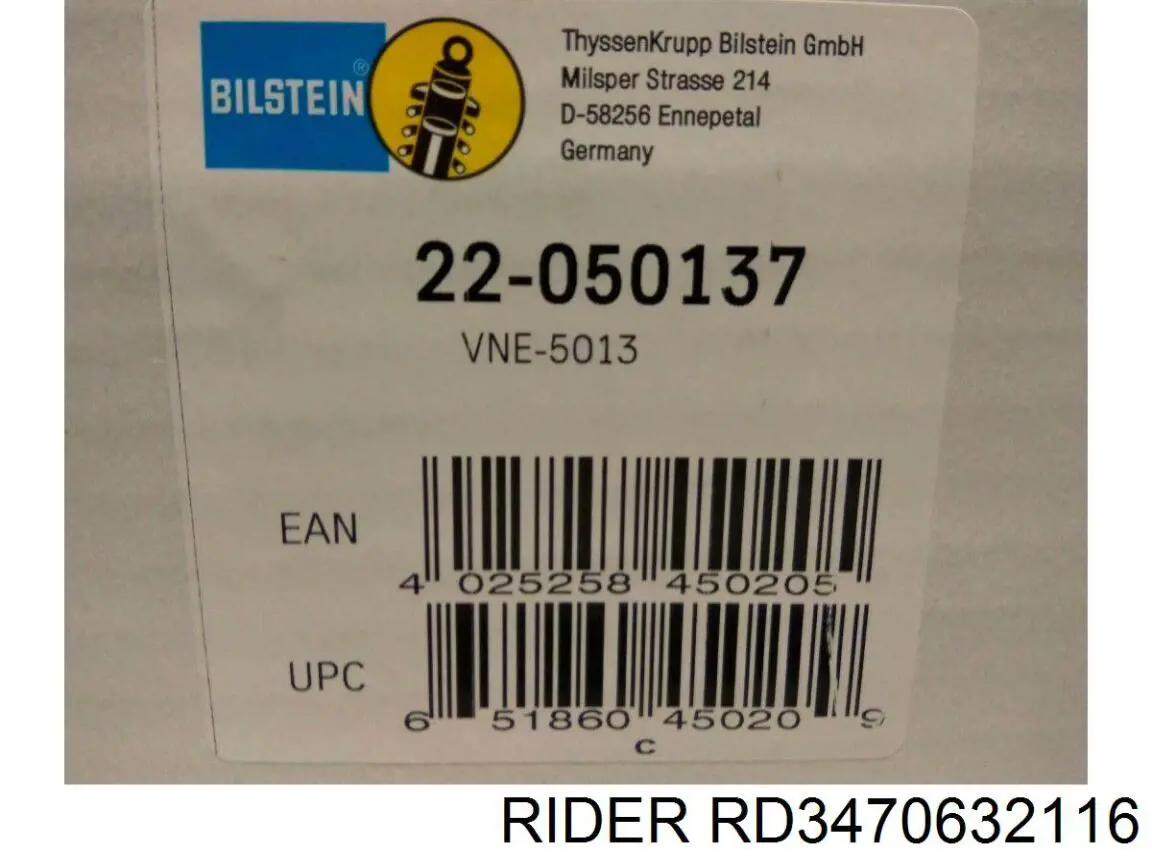 Амортизатор подвески передний левый Rider RD3470632116 цена, от 26.40 USD