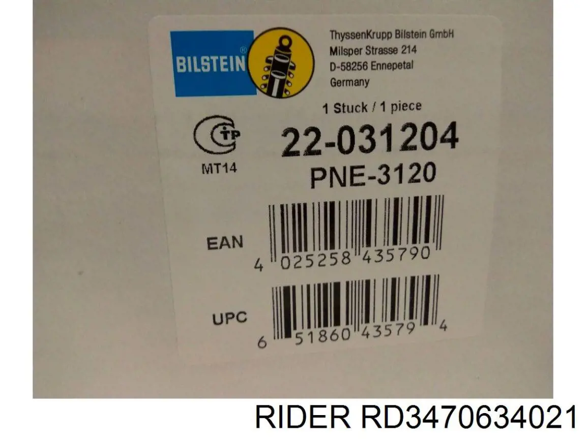 Амортизатор передний RD3470634021 Rider