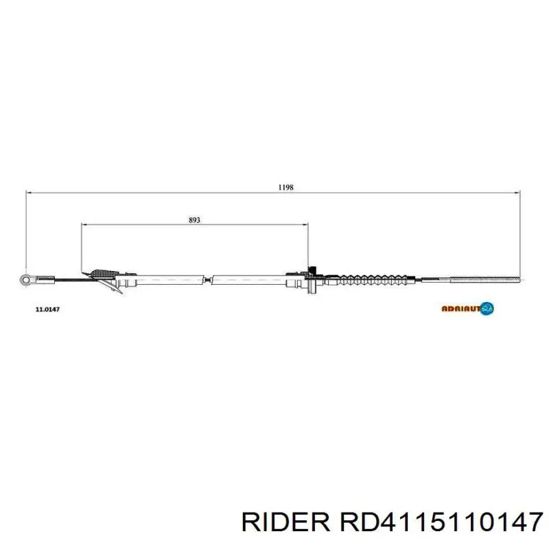 Трос сцепления RIDER RD4115110147