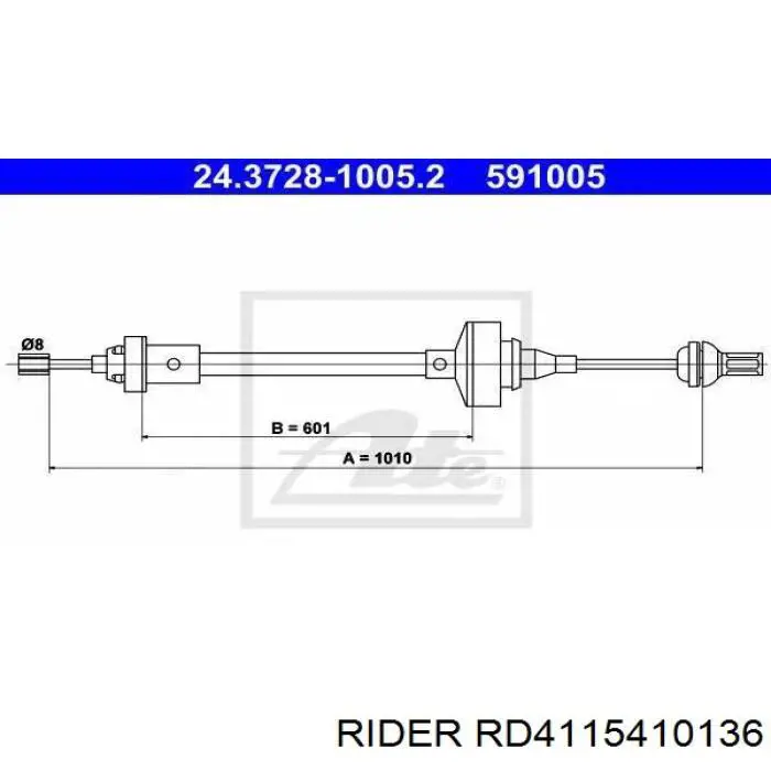 RD4115410136 Rider Трос сцепления