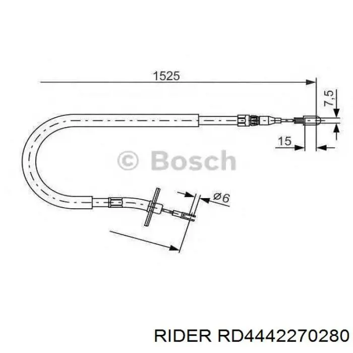 Трос ручника RD4442270280 Rider
