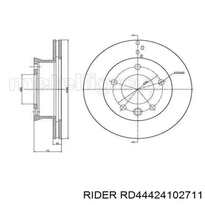 Трос ручного тормоза задний Rider RD44424102711 цена, от 9.17 USD