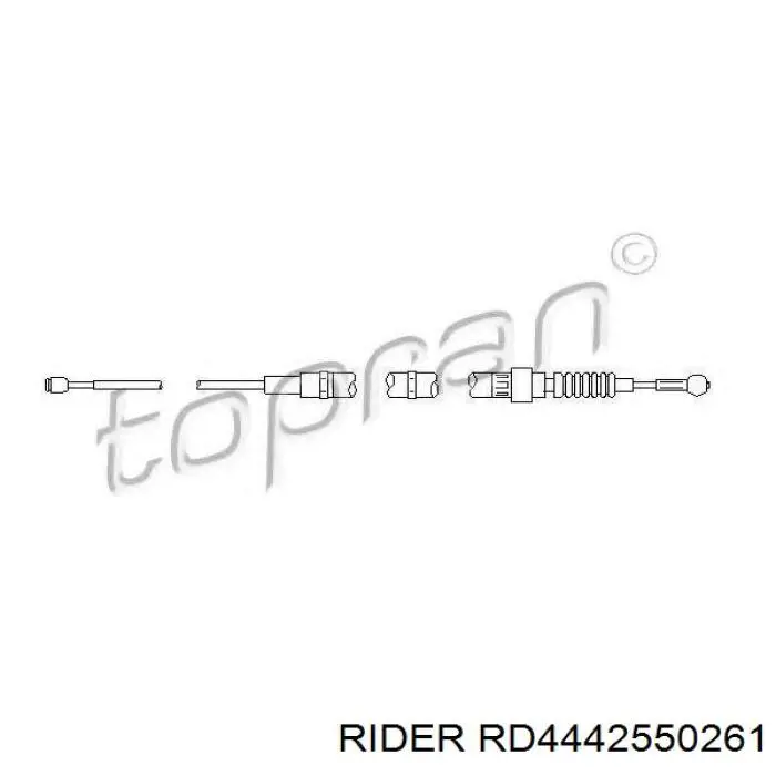 RD4442550261 Rider Трос ручного тормоза задний правый/левый