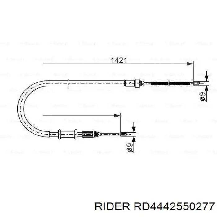 Задний трос ручника RD4442550277 Rider