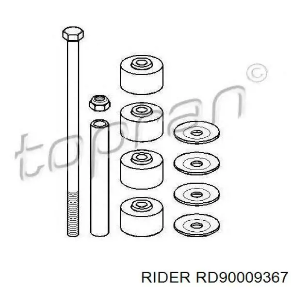 Soporte de barra estabilizadora delantera RD90009367 Rider