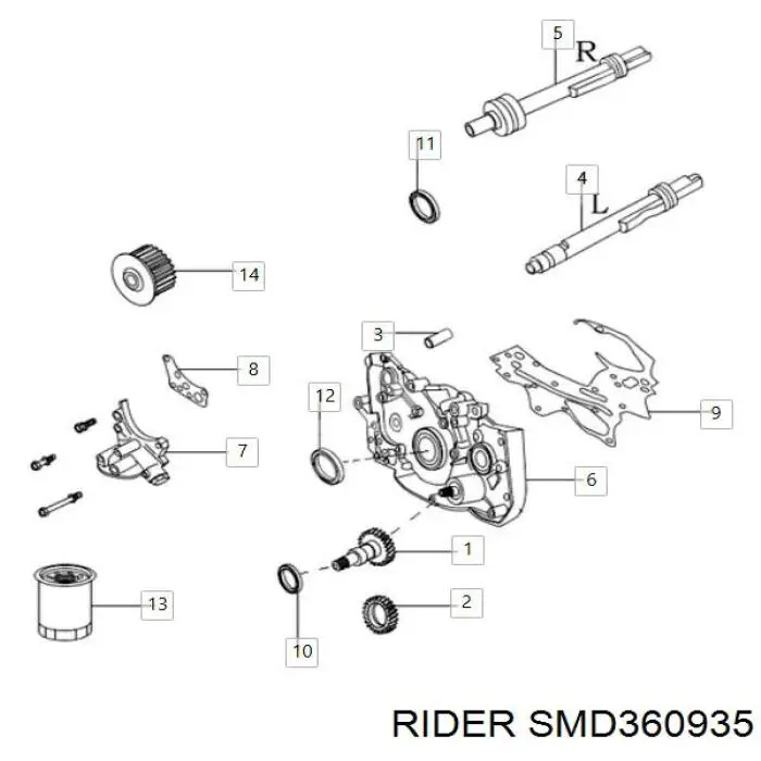 SMD360935 Rider фильтр масляный