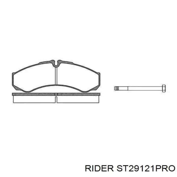 Задние тормозные колодки ST29121PRO Rider