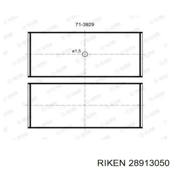 Кольца поршневые комплект на мотор, 2-й ремонт (+0,50) 28913050 Riken