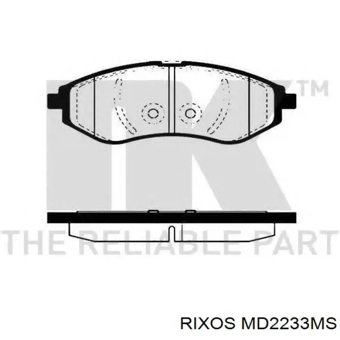 MD2233MS Rixos комплект пружинок крепления дисковых колодок передних