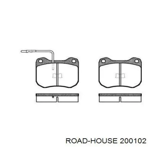 200102 Road House колодки тормозные передние дисковые