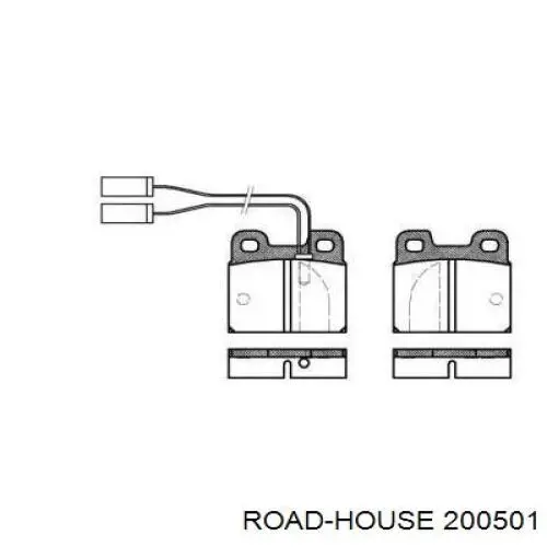 200501 Road House колодки тормозные задние дисковые
