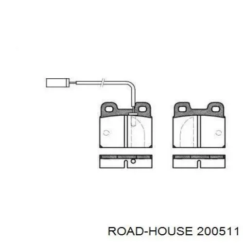 Задние тормозные колодки 200511 Road House