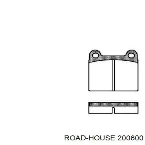 200600 Road House колодки тормозные передние дисковые