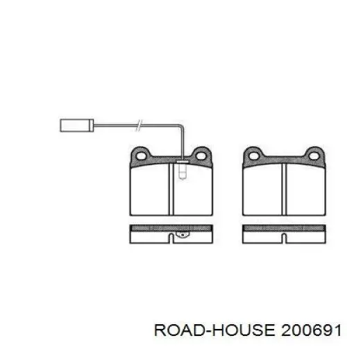 Передние тормозные колодки 200691 Road House