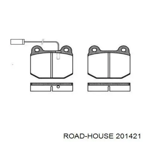 201421 Road House колодки тормозные передние дисковые