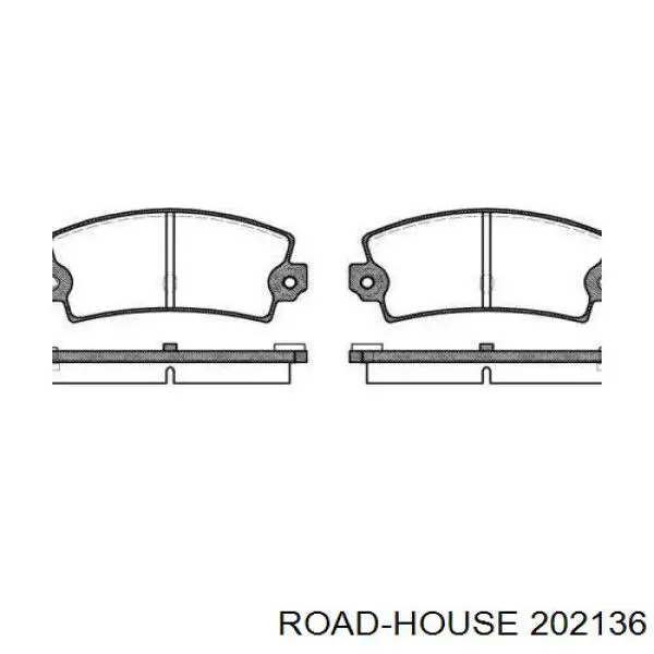 202136 Road House колодки тормозные задние дисковые