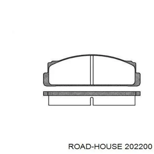 202200 Road House колодки тормозные передние дисковые