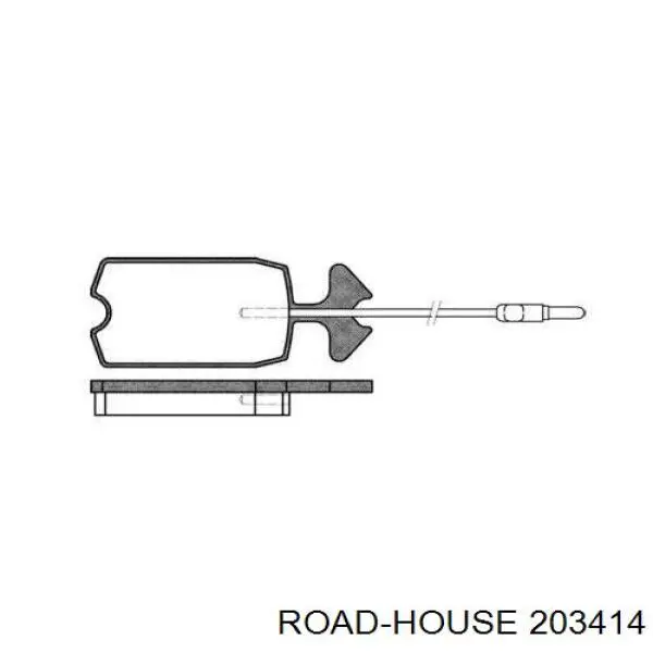 Задние тормозные колодки 203414 Road House