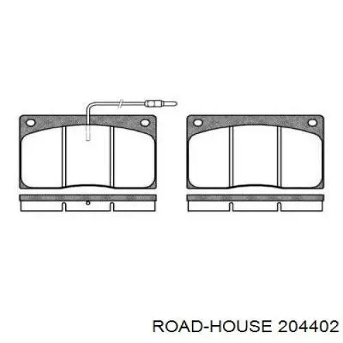 Передние тормозные колодки 204402 Road House