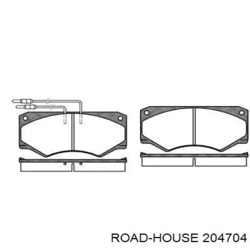 Передние тормозные колодки 204704 Road House