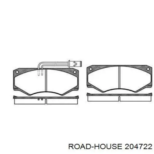 Передние тормозные колодки 204722 Road House