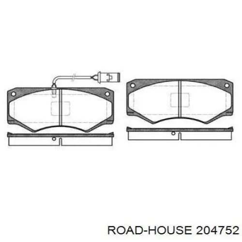 Передние тормозные колодки 204752 Road House