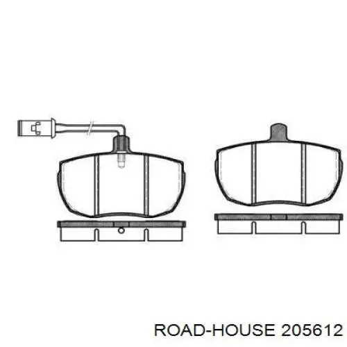 Передние тормозные колодки 205612 Road House