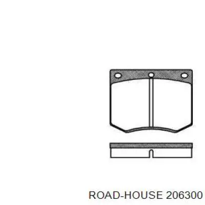 206300 Road House колодки тормозные передние дисковые