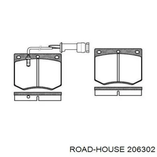 Передние тормозные колодки 206302 Road House