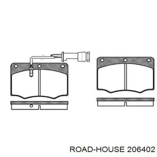 Передние тормозные колодки 206402 Road House