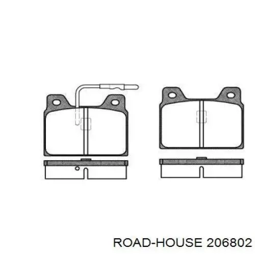 Задние тормозные колодки 206802 Road House