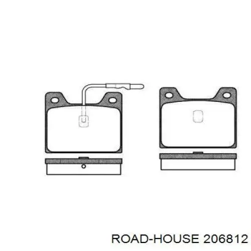 Передние тормозные колодки 206812 Road House