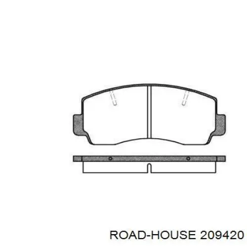 Передние тормозные колодки 209420 Road House