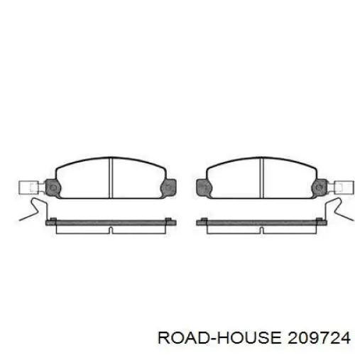 209724 Road House sapatas do freio dianteiras de disco