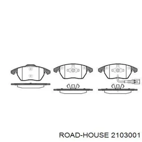 Pastillas de freno delanteras 2103001 Road House