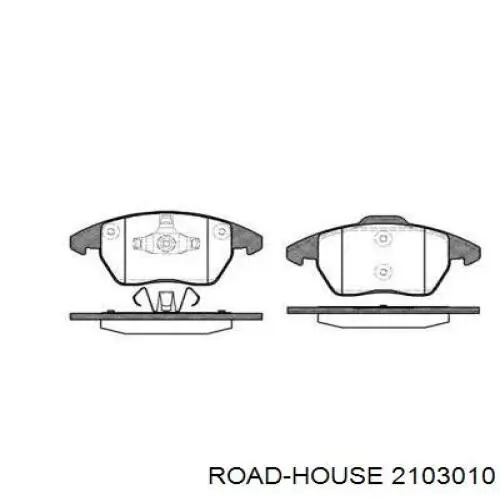 Pastillas de freno delanteras 2103010 Road House