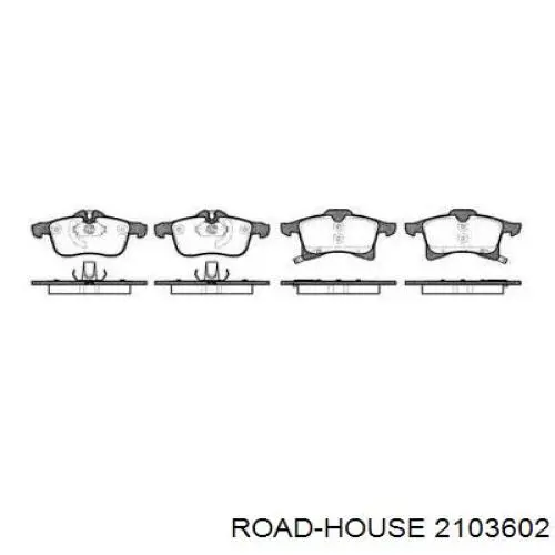 Pastillas de freno delanteras 2103602 Road House