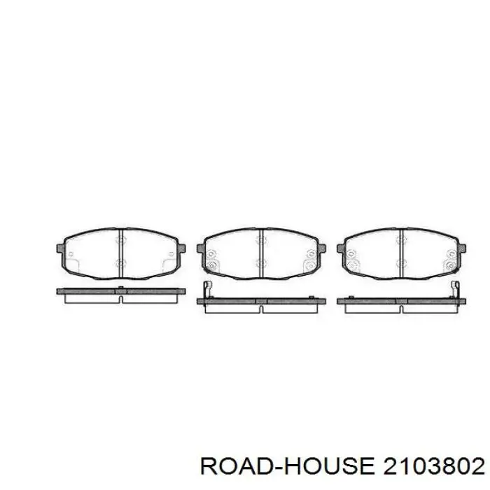 Передние тормозные колодки 2103802 Road House