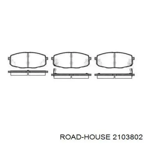Pastillas de freno delanteras 2103802 Road House