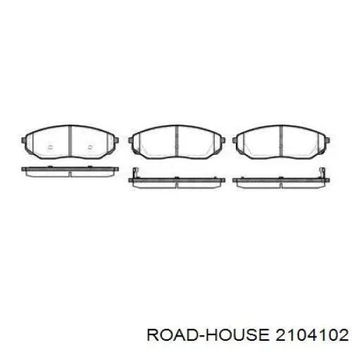 Pastillas de freno delanteras 2104102 Road House