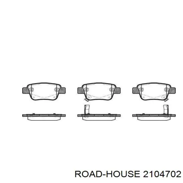 2104702 Road House колодки тормозные задние дисковые
