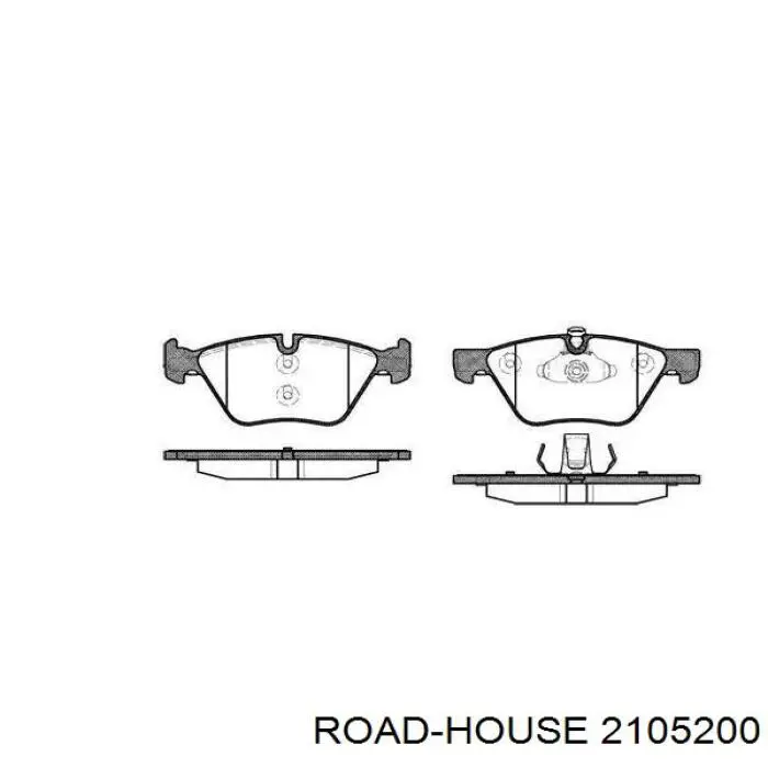 2105200 Road House колодки тормозные передние дисковые