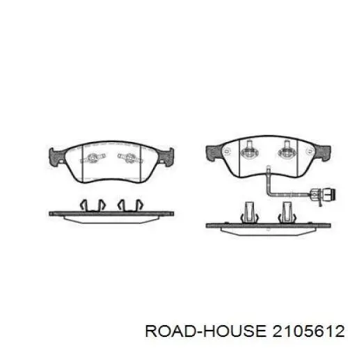 Передние тормозные колодки 2105612 Road House