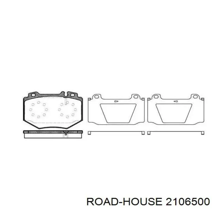 2106500 Road House sapatas do freio dianteiras de disco